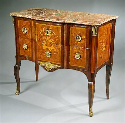 Lot 364 - Transitional Louis XV/XVI Marquetry Inlaid...