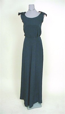 Lot 20 - Blue Crepe Two-Piece Evening Ensemble...