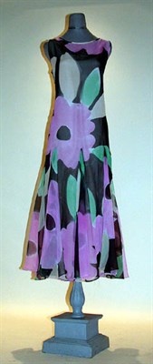 Lot 174 - Giorgio di Sant'Angelo Floral Chiffon Dress...