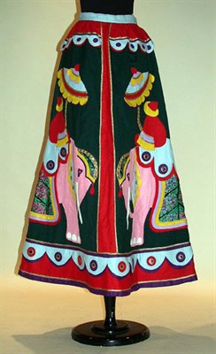 Lot 183 - Malcolm Starr Elephant Applique Long Skirt...