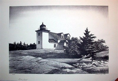 Lot 392 - Stow Wengenroth ALONG THE CANAL; WHITE FENCE;...