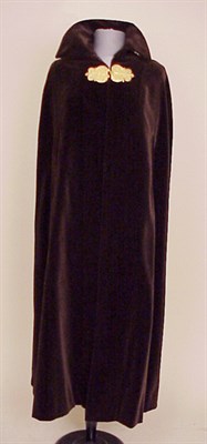 Lot 235 - Lanz Brown Velveteen Opera Cape Austrian,...