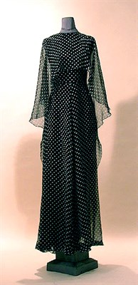 Lot 137 - Christian Dior London Polka Dot Chiffon Gown...