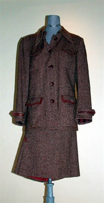 Lot 86 - Gucci Brown Tweed Suit Italian, 1970s The...