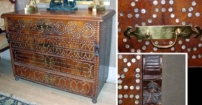 Lot 354 - Anglo-Indian Mother-of-Pearl Inlaid Mahogany...