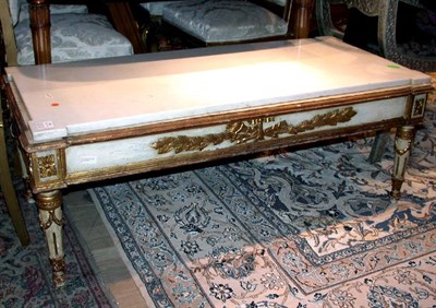 Lot 200 - Neoclassical Style Ivory Painted and Gilt-Wood...