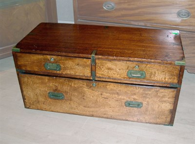 Lot 462 - George III Mahogany Campaign Chest
