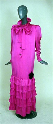 Lot 223 - Givenchy Fuchsia Flamenco Evening Dress French,...