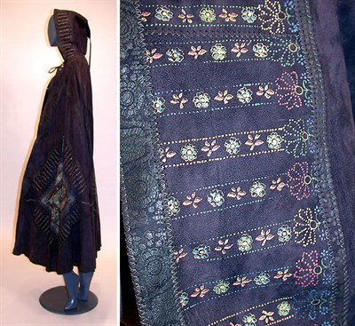 Lot 164 - Roberto Cavalli Painted Suede Burnoose Italian,...