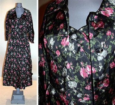 Lot 30 - Drecoll Floral Chine Cocktail Ensemble...