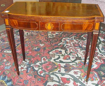 Lot 268 - Federal Inlaid Mahogany and Maple Fold-Over...