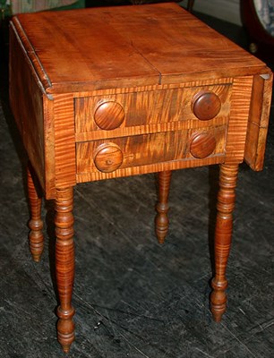 Lot 246 - Late Federal Maple Drop-Leaf Work Table New...