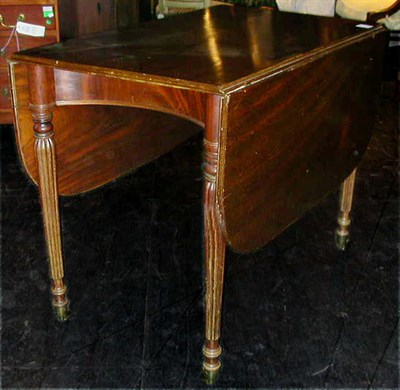 Lot 241 - Federal Mahogany Drop-Leaf Table Massachusetts,...