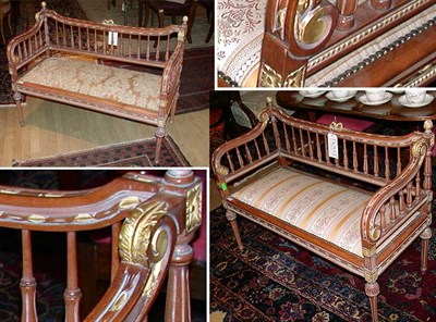Lot 539 - Pair of Louis XVI Style Upholstered Parcel...