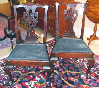 Lot 181 - Pair of Chippendale Mahogany Side Chairs New...
