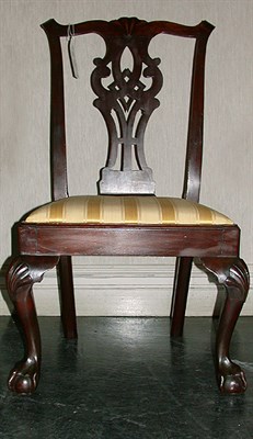 Lot 442 - Chippendale Mahogany Side Chair 18th Century...