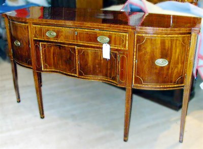 Lot 128 - Federal Inlaid Mahogany Sideboard New England,...