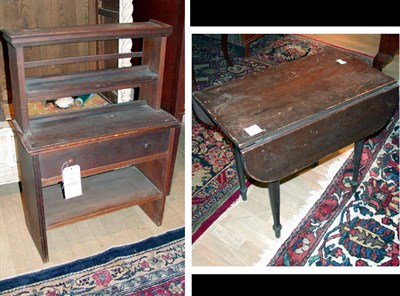 Lot 392 - Miniature Pine Drop-Leaf Table and a Miniature...