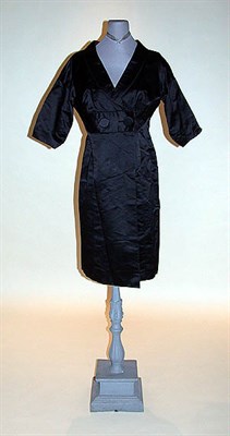 Lot 131 - Linda Kinoshita Black Satin Cockail Dress...