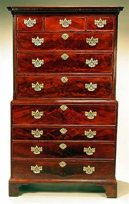 Lot 656 - George III Mahogany Chest on Chest Late 18th...