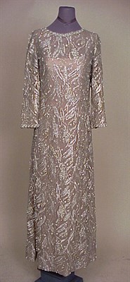 Lot 110 - Samuel Winston Silver Embroidered Gown...