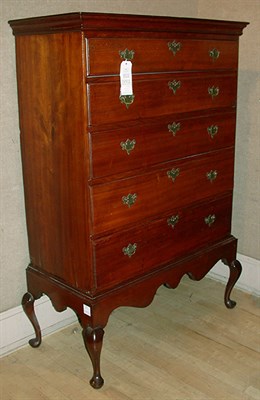 Lot 171 - Queen Anne Maple Chest on Frame The molded...