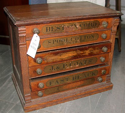 Lot 105 - Victorian Oak Sewing Cabinet Height 22 inches,...