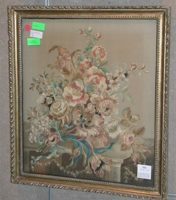 Lot 504 - English Silk Needlework Depicting a floral...