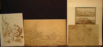 Lot 23 - Group of Four Unframed Works on Paper