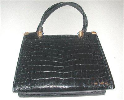 Lot 313 - Gucci Black Crocodile Tailored Bag Italian,...