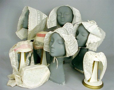 Lot 501 - Group of Lace and Embroidered Bonnets The...