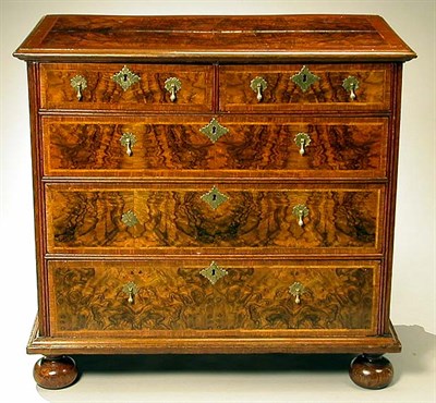 Lot 210 - William and Mary Walnut Chest of Drawers The...