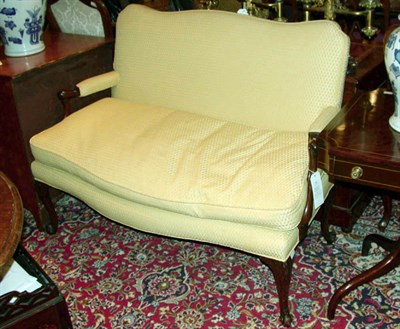Lot 486 - George III Style Upholstered Mahogany Settee