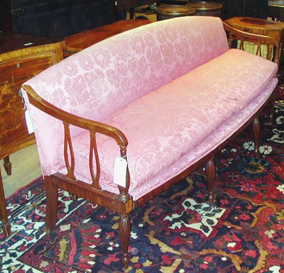 Lot 221 - Federal Inlaid Mahogany Settee Massachusetts...