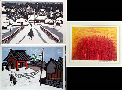 Lot 358 - Kiyoshi Saito [WINTER IN AIZU] and [FIGURE IN...