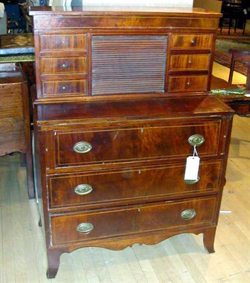 Lot 172 - Federal Inlaid Mahogany Desk New England,...