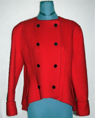 Lot 152 - Geoffrey Beene Orange Jacket American, 1980s...