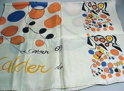 Lot 256 - Alexander Calder Silk Twill Scarf American,...