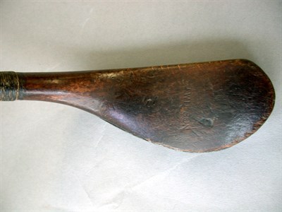 Lot 46 - A J. Wilson putter in brown stained beech and...