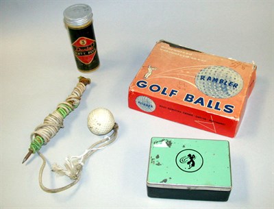 Lot 58 - A Rambler 12 box; an enamelled metal cigarette...