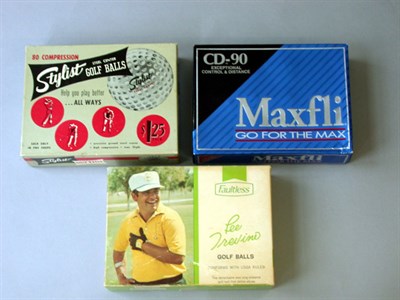 Lot 89 - A boxed dozen Stylist balls; Lee Trevinos; and...