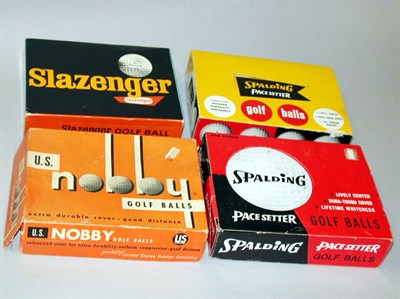 Lot 96 - A boxed dozen Spalding Pace Setter balls;...