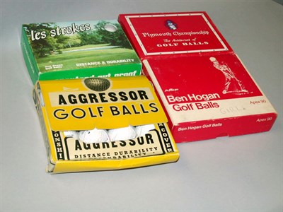Lot 100 - A boxed dozen Ben Hogan AMF balls; a boxed...