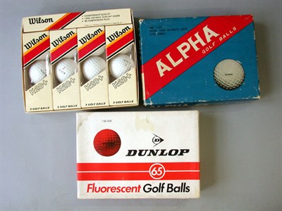 Lot 102 - A boxed dozen Wilson K.28+ balls; a boxed...