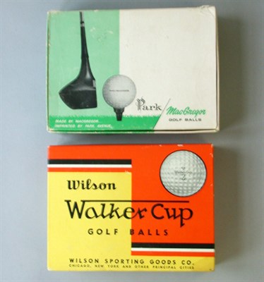 Lot 104 - A boxed dozen Park/MacGregor balls; and a...
