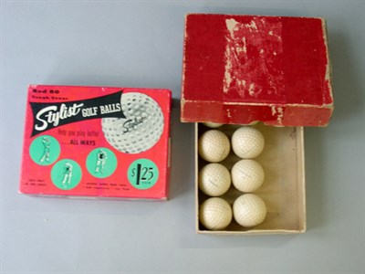 Lot 107 - A boxed dozen Stylist balls; and nine unused...