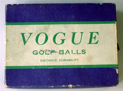 Lot 114 - A boxed dozen Vogue square dimple balls. (13)