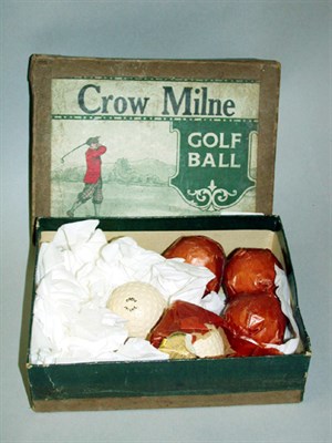 Lot 132 - A Crow Milne 12 box with five mint ball, four...