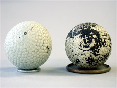 Lot 184 - A Cestrian mesh gutty (one hack, 60% paint);...