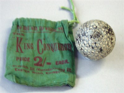 Lot 262 - A King Conqueror printed green linen bag with...